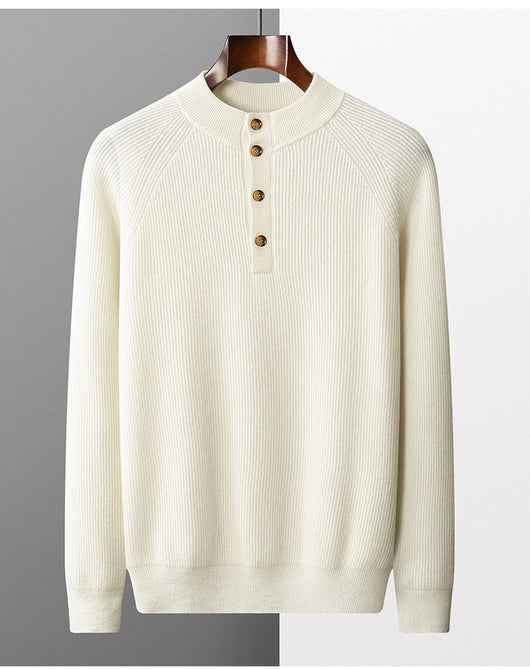 Suéter de Cachemira Cuello Medio Alto para Otoño e Invierno - Image 12