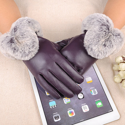 Guantes de Piel de Oveja Cálidos en Colores Lisos para Mujer - Image 14