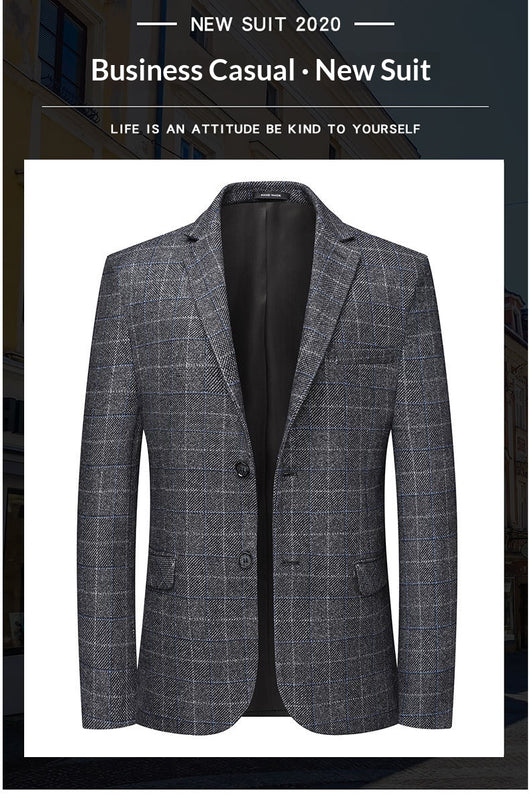 Blazer Cuadros Casual Elegante de Solapa Simple - Image 13
