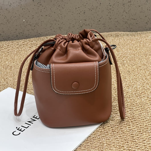 Bolsa Crossbody Bucket con Cordón Cortex para Mujer
