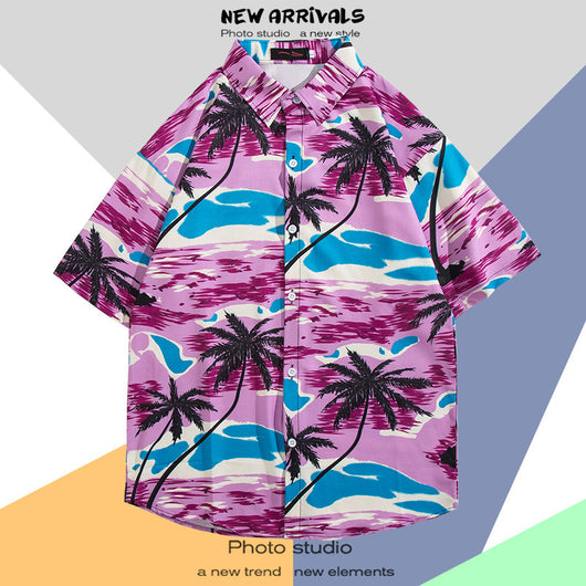 Camisa Estampada Tailandesa Manga Corta para Hombre - Image 12