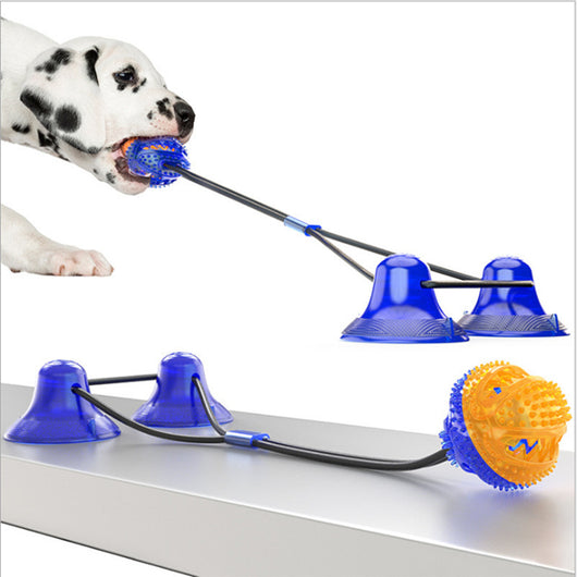 Juguete Mordedor Doble con Cuerdas y Pelotas Ventosas para Perros - Image 4