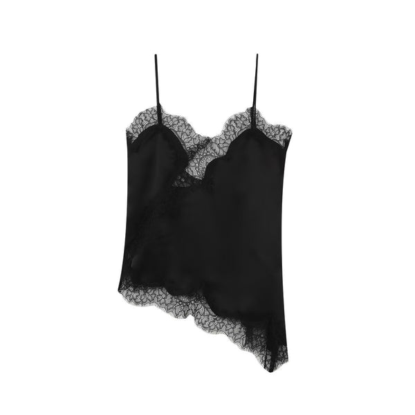 Blusa Elegante de Tirantes con Encaje Decorativo para Verano