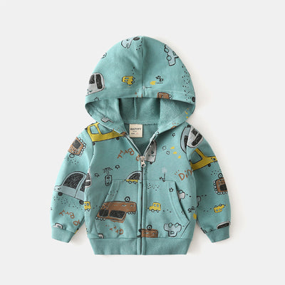 Sudadera con Capucha y Cierre de Dibujos Animados para Niños - Image 9
