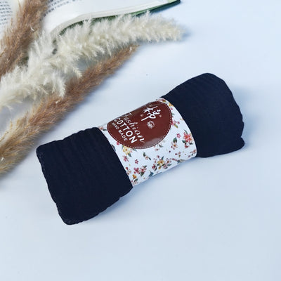 Pañuelo de Algodón y Lino Arrugado Monocromático - Image 13