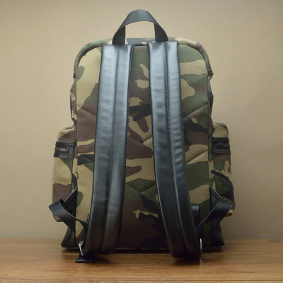 Mochila Táctica Camuflaje en Lona y Cuero - Image 3