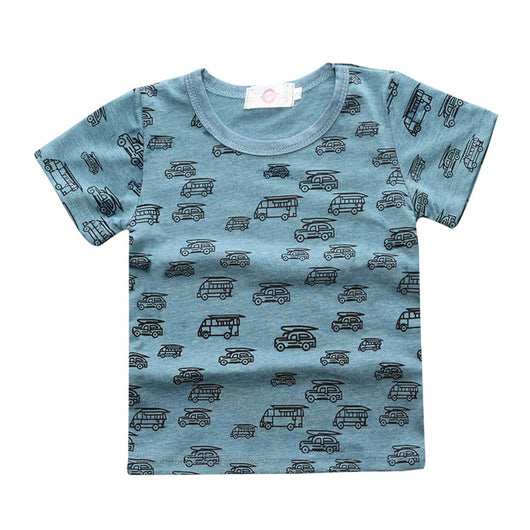 Conjunto de 4 Piezas Denim Europeo Americano para Niños - Pantalones y Camisetas - Image 12