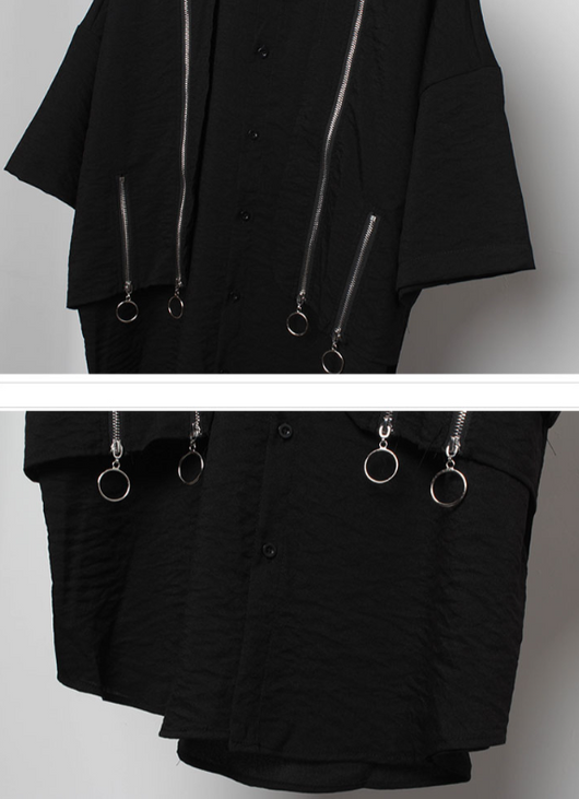 Camisa Suelta con Cierre Diseño Dark Character para Hombre - Image 11