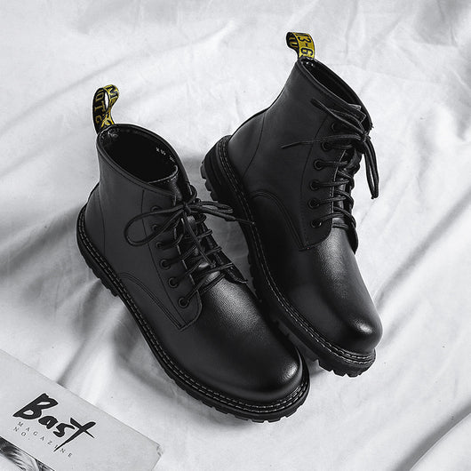 Botas Martin de Cuero Negro para Hombre - Estilo Alto - Image 3