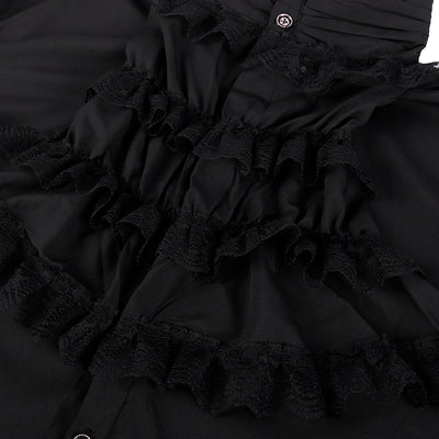 Camisa Gótica de Manga Larga con Cuello Alto y Volantes para Hombre - Image 13