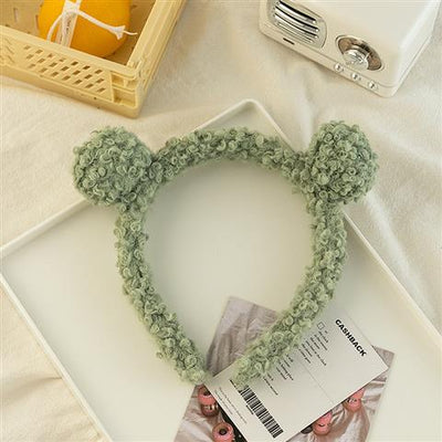 Diadema Coreana de Peluches con Bolas de Pelo - Accesorio Cute Viral - Image 12