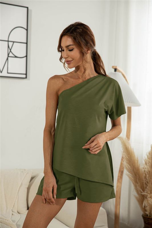 Conjunto de Dos Piezas Casual con Hombros Descubiertos - Image 2