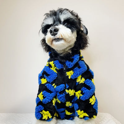 Abrigo Polar Estampado Alfabeto Cordero Otoño e Invierno para Mascotas - Image 7