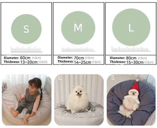 Cama Redonda Impermeable para Mascotas con Funda Lavable y Elástica - Image 6