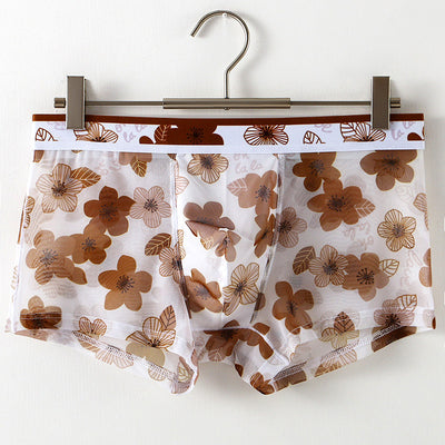 Ropa Interior Masculina de Malla Transparente con Estampado Floral - Image 5