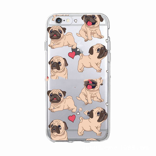Funda para móvil con diseño de perro francés cartoon
