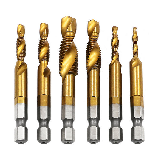 Juego de 6 Brocas Espiral HSS con Grifo Métrico M3-M10 1/4'' Hex - Image 3