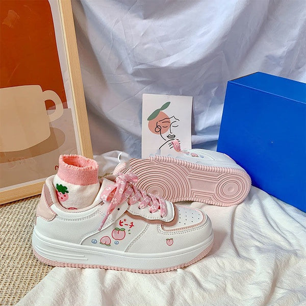 Tenis de Goma Cómodos con Diseño de Corazón Melocotón para Niña