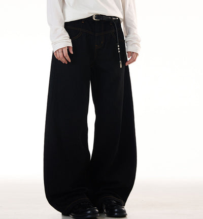 Jeans Ajustados Minimalistas Estilo Americano con Costuras Visibles de Diseñador - Image 6