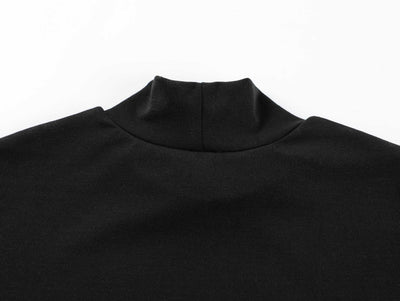 Polera Cuello Alto Retro Tencel Lycra Manga Media - Suave y Versátil - Image 17