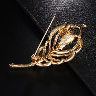 Broche de Plumas con Cristales Brillantes - Image 8