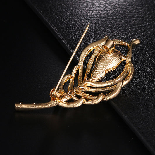 Broche de Plumas con Cristales Brillantes - Image 8