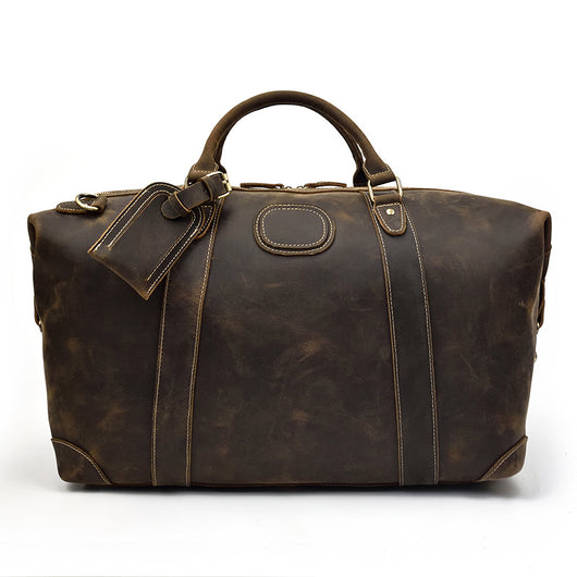 Bolsa de Viaje Grande en Cuero Crazy Horse - Capacidad Máxima - Image 12
