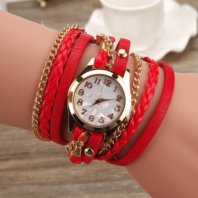 Reloj Pulsera de Cuero PU con Correa Enrollable - Image 3