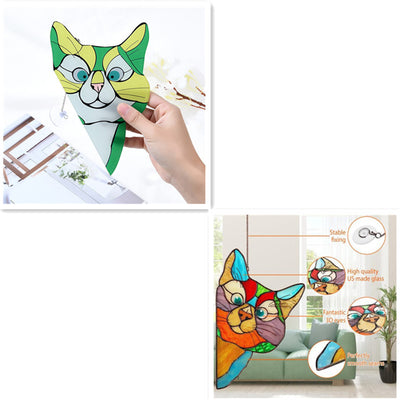Adorno de Gato en Vitral para Ventana - Image 26