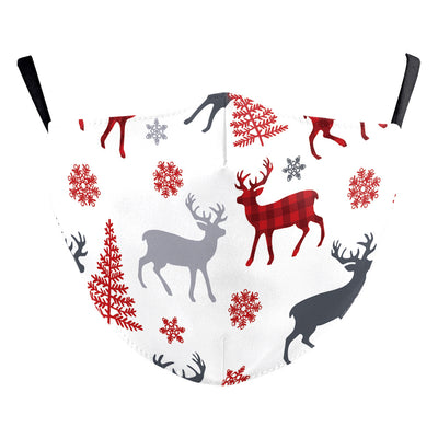 Red Christmas dustproof mask with Santa Claus holding a dollar sign and "Merry Christmas" text. - Image 23