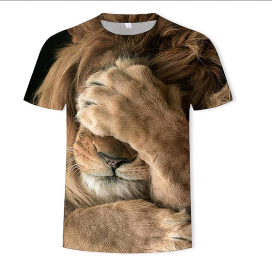 Camiseta Estampado 3D Águila, Lobo y León - Image 19