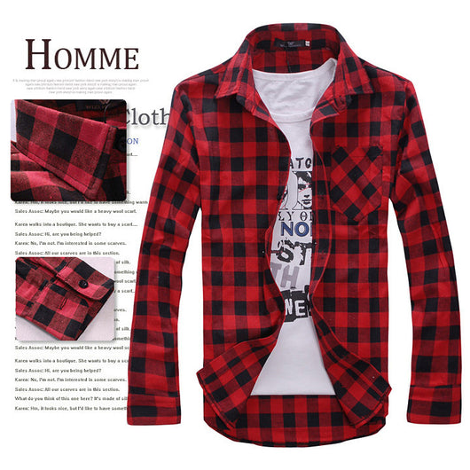 Camisa a Cuadros Slim Fit