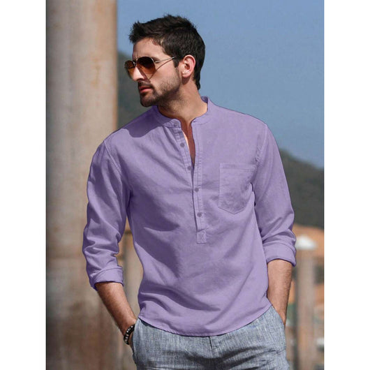 Camisa Casual de Manga Larga Transpirable para Hombre - Image 7