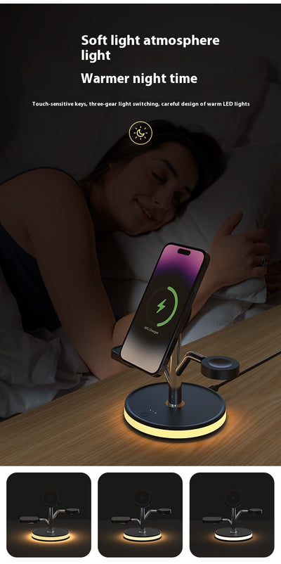 Cargador Inalámbrico Vertical 3 en 1 para Teléfono y Reloj - Image 15