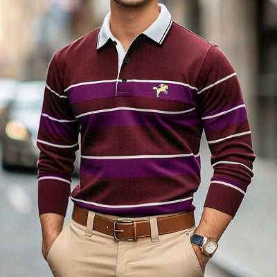 Polo Manga Larga Estampado Digital para Hombre - Image 4