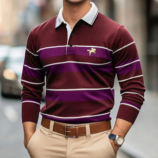 Polo Manga Larga Estampado Digital para Hombre - Image 4