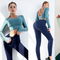 Conjunto de Ropa de Yoga Primavera Verano con Espalda Descubierta y Mangas Largas