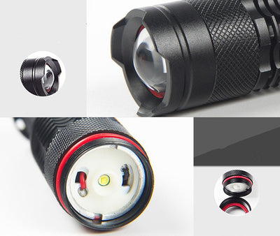 Linterna LED Púrpura de Alto Rendimiento con Zoom - Image 3