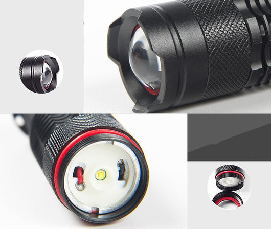 Linterna LED Púrpura de Alto Rendimiento con Zoom - Image 3