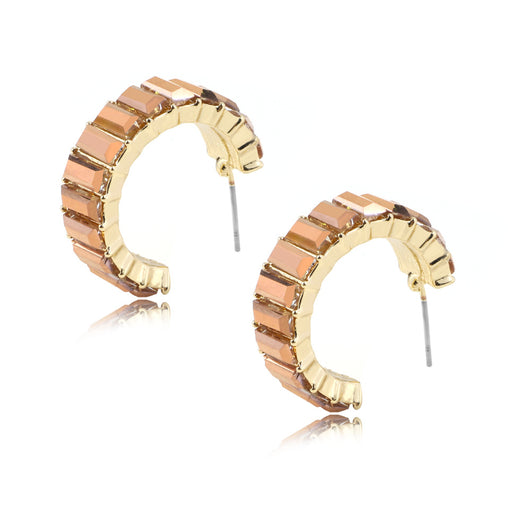 Aretes en Forma de C con Cristales Multicolores - Image 29