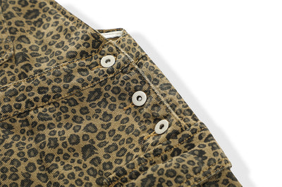 Pantalones Denim con Tirantes Estampado Leopardo Hombre Moda Urbana - Image 10