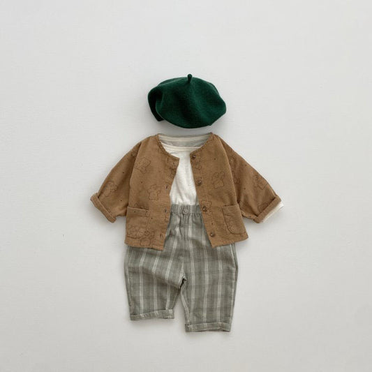 Pantalones Cuadros Coreanos para Bebés - Diseño Trendy