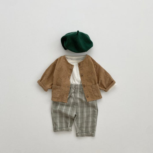 Pantalones Cuadros Coreanos para Bebés - Diseño Trendy