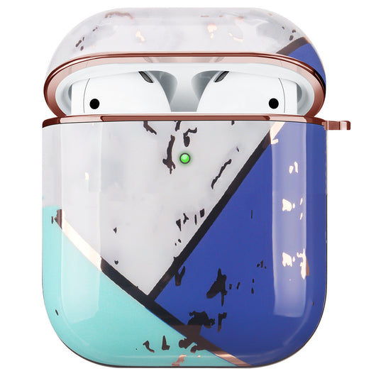 Funda Protectora para AirPods con Diseño Mármol Blanco y Acabado Dorado - Image 26