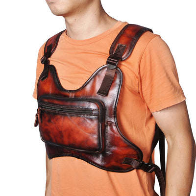 Bolsa de Pecho Vintage en Cuero Genuino para Hombre - Estilo Outdoor - Image 15