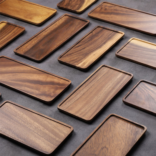Bandeja de Té Rectangular en Madera Maciza - Image 9