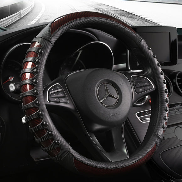 Funda de Volante de Cuero y Silicona para Todas las Estaciones