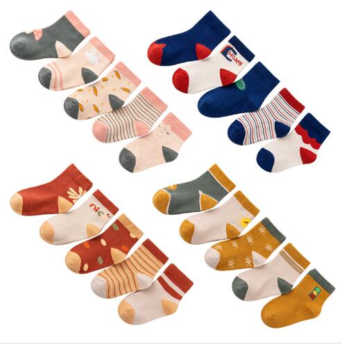 Cinco Pares de Calcetines para Bebés y Niños de Todas las Tallas