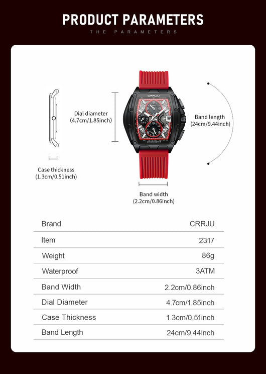 Reloj de Cuarzo para Hombre con Calendario y Cinta Impermeable Multiuso - Image 8