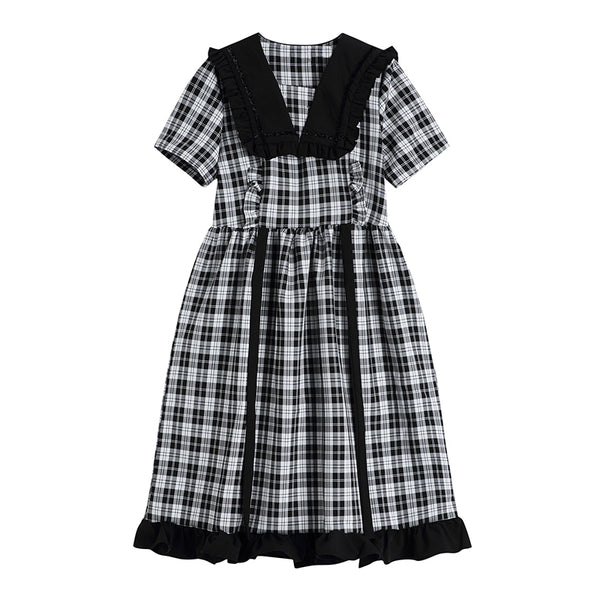 Vestido Cuadros Francés para Mujer